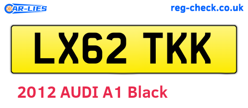 LX62TKK are the vehicle registration plates.