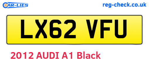 LX62VFU are the vehicle registration plates.