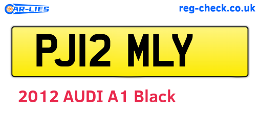 PJ12MLY are the vehicle registration plates.