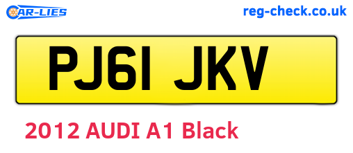 PJ61JKV are the vehicle registration plates.