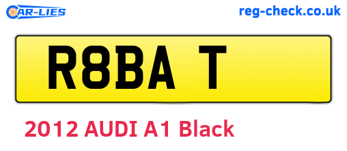 R8BAT are the vehicle registration plates.