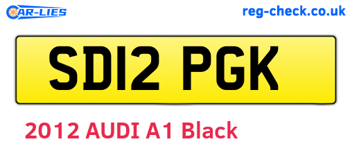 SD12PGK are the vehicle registration plates.