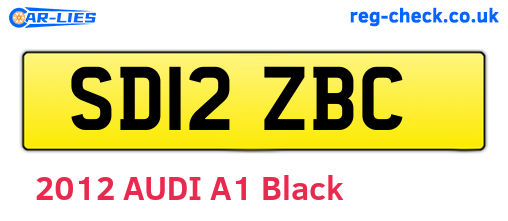 SD12ZBC are the vehicle registration plates.