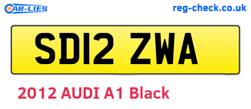 SD12ZWA are the vehicle registration plates.