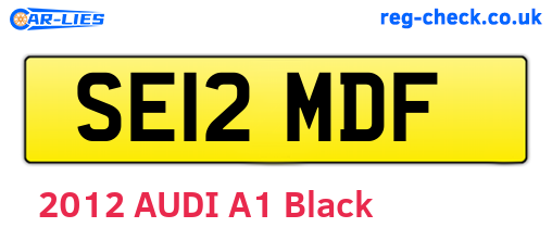 SE12MDF are the vehicle registration plates.