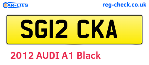 SG12CKA are the vehicle registration plates.