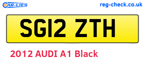 SG12ZTH are the vehicle registration plates.