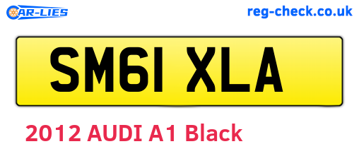 SM61XLA are the vehicle registration plates.