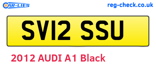 SV12SSU are the vehicle registration plates.
