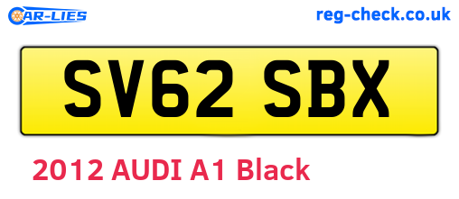 SV62SBX are the vehicle registration plates.