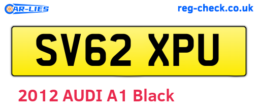 SV62XPU are the vehicle registration plates.