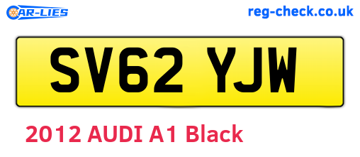 SV62YJW are the vehicle registration plates.