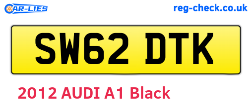 SW62DTK are the vehicle registration plates.