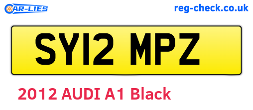 SY12MPZ are the vehicle registration plates.