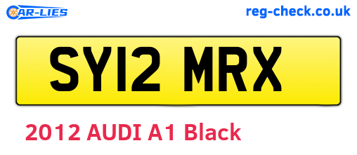SY12MRX are the vehicle registration plates.