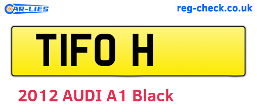 T1FOH are the vehicle registration plates.
