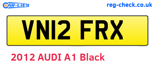 VN12FRX are the vehicle registration plates.