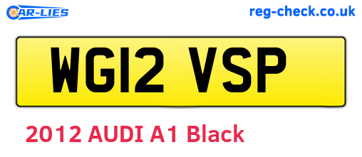 WG12VSP are the vehicle registration plates.