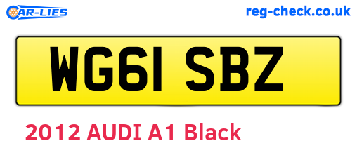 WG61SBZ are the vehicle registration plates.
