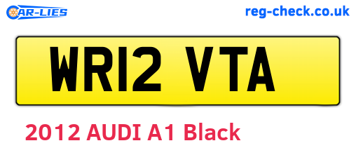 WR12VTA are the vehicle registration plates.