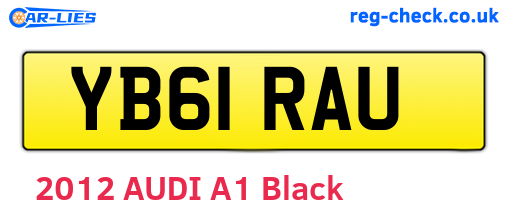 YB61RAU are the vehicle registration plates.