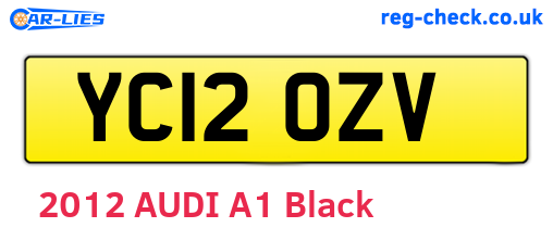 YC12OZV are the vehicle registration plates.