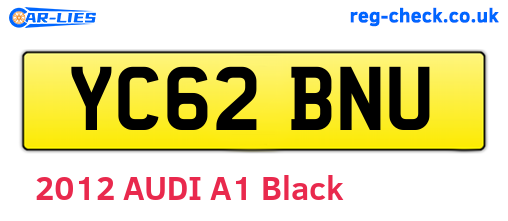 YC62BNU are the vehicle registration plates.