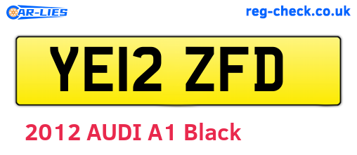 YE12ZFD are the vehicle registration plates.