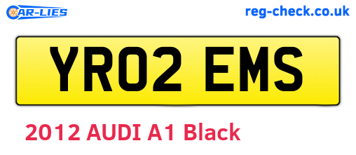 YR02EMS are the vehicle registration plates.