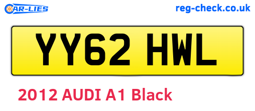 YY62HWL are the vehicle registration plates.