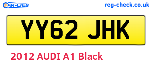 YY62JHK are the vehicle registration plates.