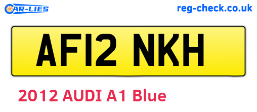 AF12NKH are the vehicle registration plates.
