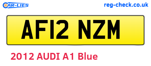 AF12NZM are the vehicle registration plates.