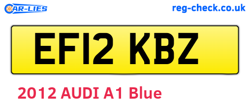 EF12KBZ are the vehicle registration plates.