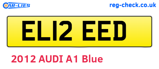 EL12EED are the vehicle registration plates.