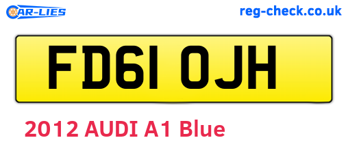 FD61OJH are the vehicle registration plates.