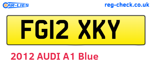 FG12XKY are the vehicle registration plates.