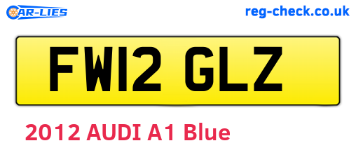 FW12GLZ are the vehicle registration plates.