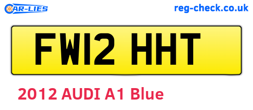 FW12HHT are the vehicle registration plates.