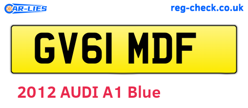 GV61MDF are the vehicle registration plates.
