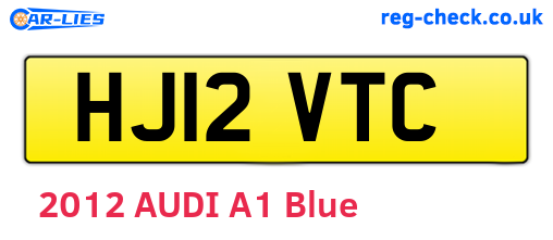 HJ12VTC are the vehicle registration plates.