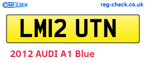 LM12UTN are the vehicle registration plates.