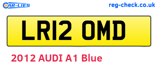LR12OMD are the vehicle registration plates.