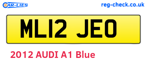 ML12JEO are the vehicle registration plates.