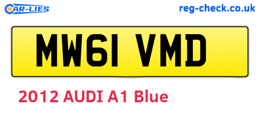 MW61VMD are the vehicle registration plates.