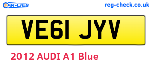 VE61JYV are the vehicle registration plates.