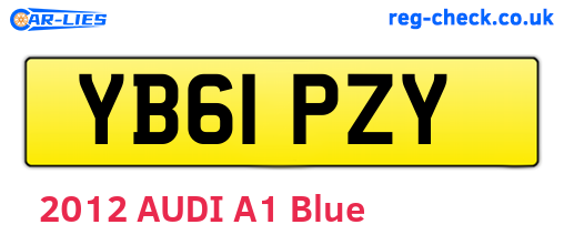 YB61PZY are the vehicle registration plates.