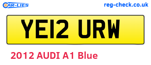 YE12URW are the vehicle registration plates.