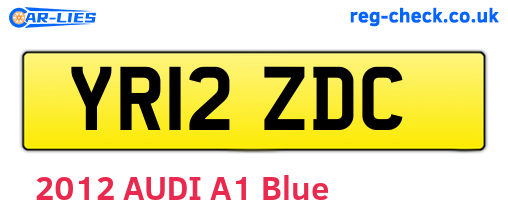 YR12ZDC are the vehicle registration plates.