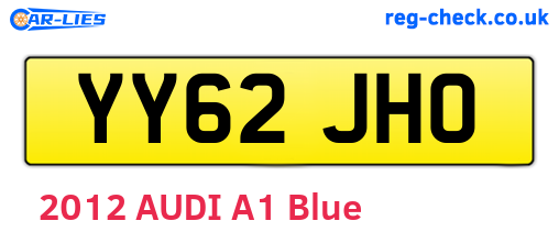 YY62JHO are the vehicle registration plates.